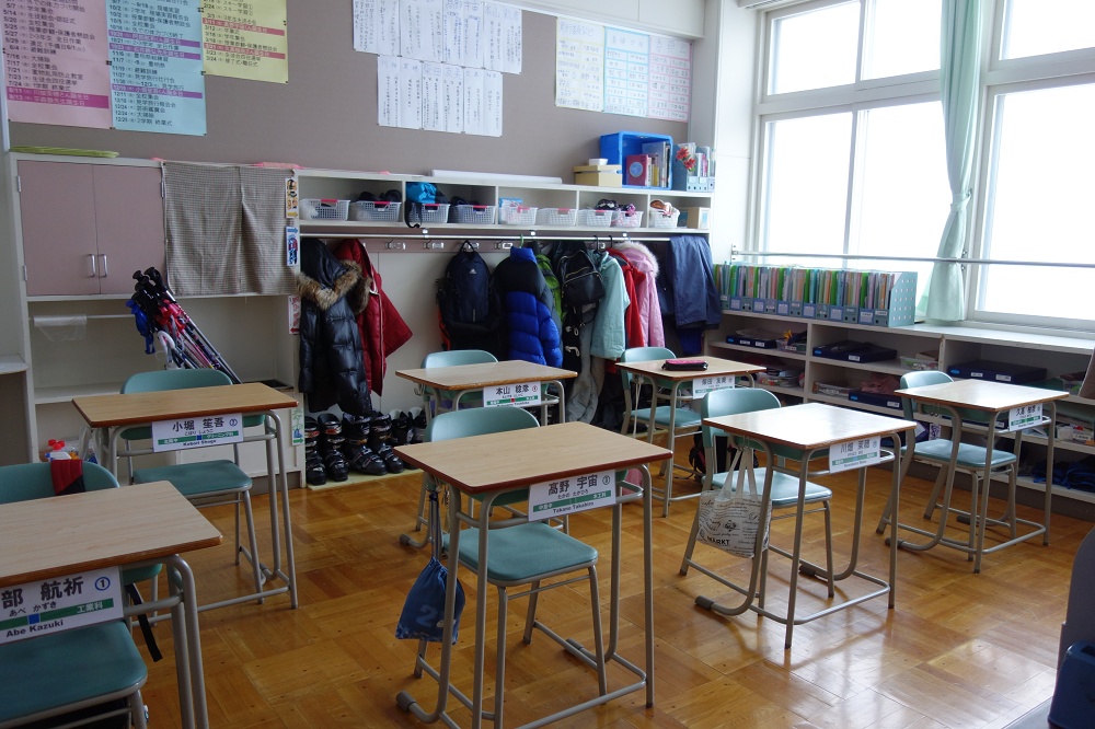 Blick in ein Klassenzimmer (in den special-needs-Klassen werden sechs bis acht Student unterrichtet)