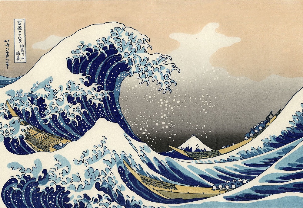 "Die große Welle von Kanagawa" von Katsushika Hokusai (um 1830)